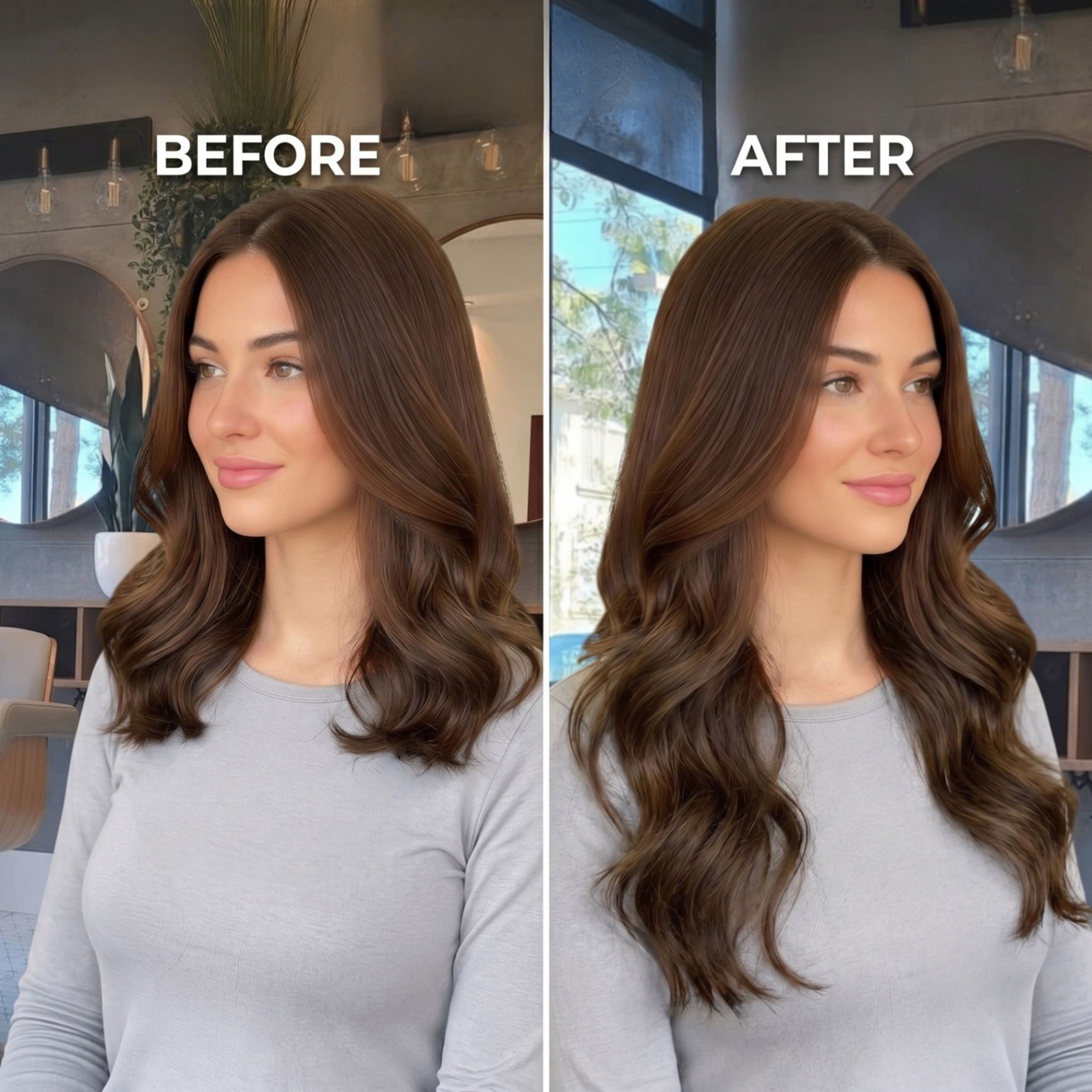 Luxury hair movement, soft and natural